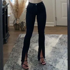 Abercrombie & Fitch Split Hem Skinny High Rise Jeans